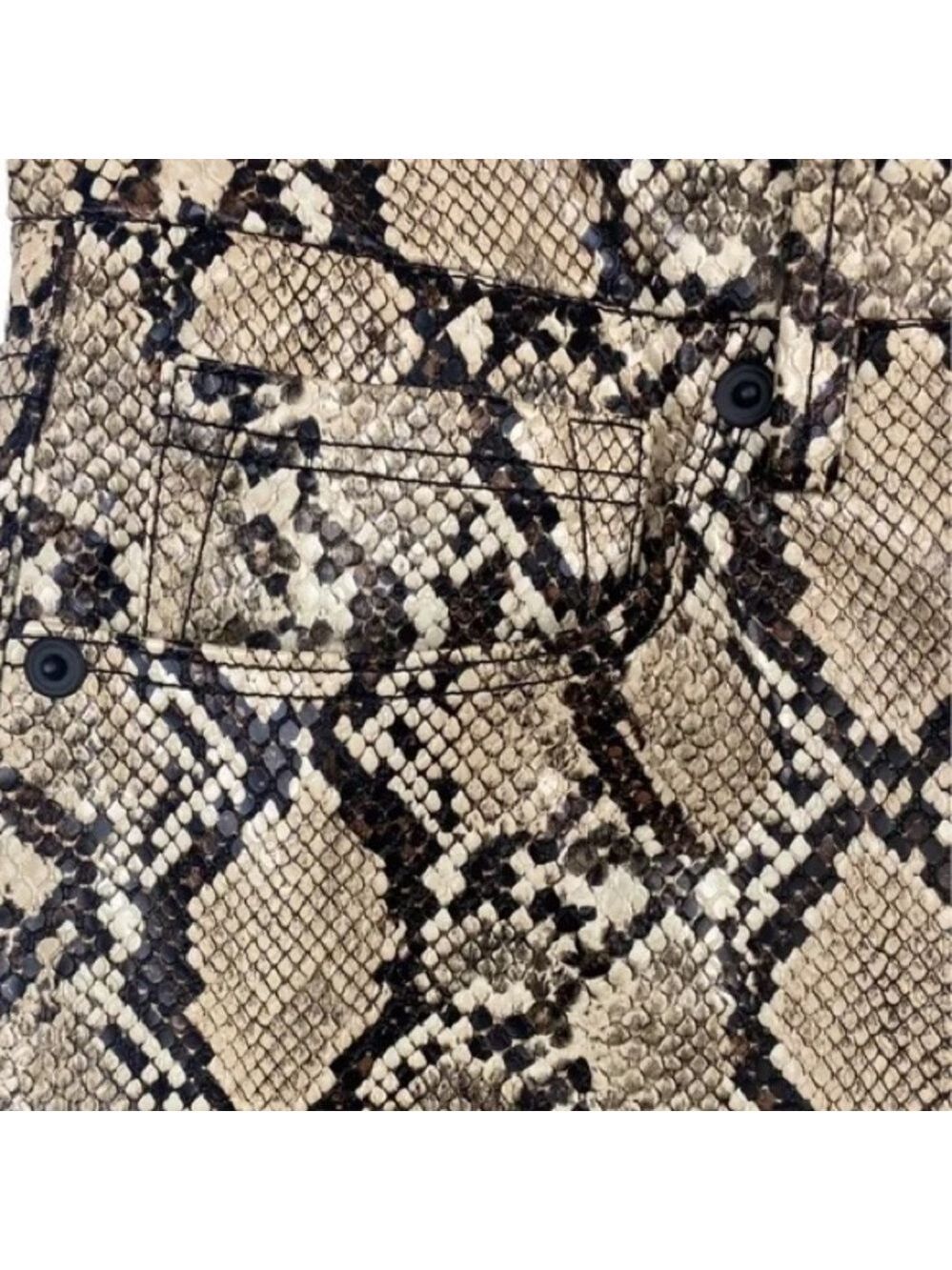 Good American Good Classic Snake Print Faux Leather Pant 4 / 27 EUC - Picture 8 of 11